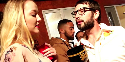 Party has started and men wait for chicks to strip down