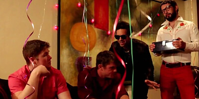 Party has started and men wait for chicks to strip down