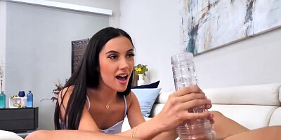 Teen creampied several times while helping stepfather