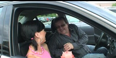 Grandpa providing hard-on to a naughty honey and cum shot explosion