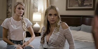 Young man makes girlfriend tempt her stepmother