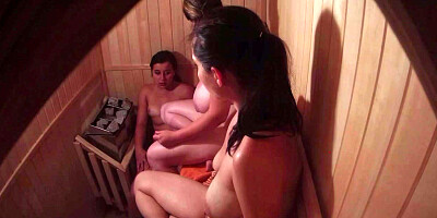 Hidden Cam Three Girls Relax in Sauna
