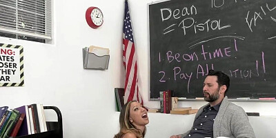 Kimora Quin busts a masturbating teacher and fucks him