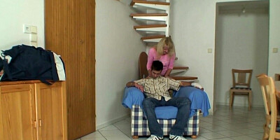 Younger dude ends up screwing the horny mom in law