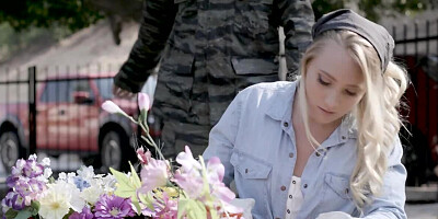 Pussy-hungry soldier fucks and creampies his swanky girlfriend