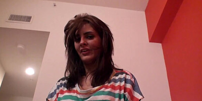Whorish girl has anal sex on camera without taking off panties