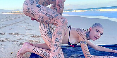 Fucking & Fisting My Wifes Best Friend At Public Nude Beach While People Watch From Afar!