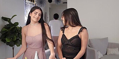 Latina Stepsister Angel Gostosa And Bff Madison Wilde Nude Year Party