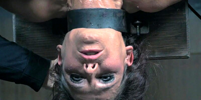 Restrained submissive whipped and caned