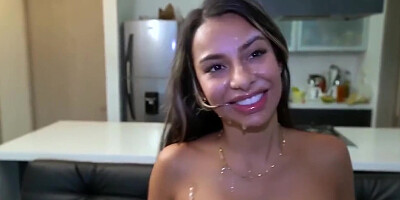 Cock Addicted Whore Takes A Huge Load On Her Face Af