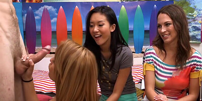 Pal Jerks Off Before Gals