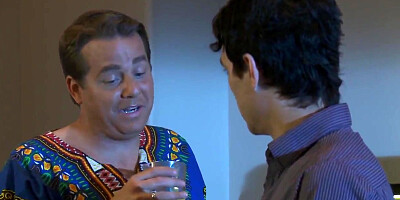 Busty girl April Oneil seduces man to fuck