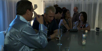 Busty girl April Oneil seduces man to fuck