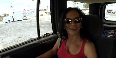 Curvy latina milf Melissa Monet gets filmed outdoor