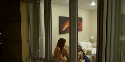 Watching From A Friends House My Stepdad Smashing My Girl In The Living Room