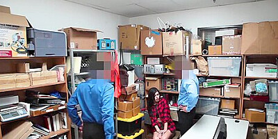 Officers Shared A Shy Young Babe Shoplifter - Audrey Royal