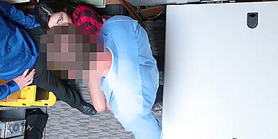 Officers Shared A Shy Young Babe Shoplifter - Audrey Royal