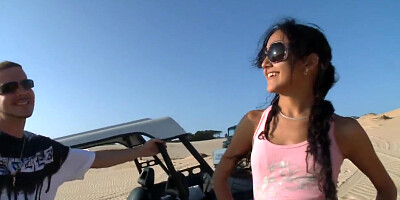 Amanda and Malli Abdallah get naughty on the beach
