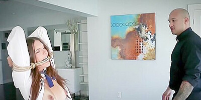 Innocent Teen 18+ Tied Up And Roughed Up By Big Rod - Sadie Holmes