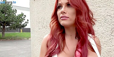 Busty Redhead Fucked Outside