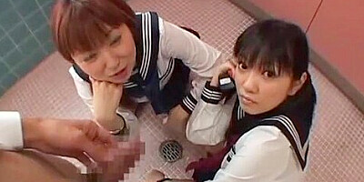 Horny Japanese chick Airi Nakashima, Hina Otsuka, Megu Shirosaki in Incredible Handjobs, teens 18+ JAV movie