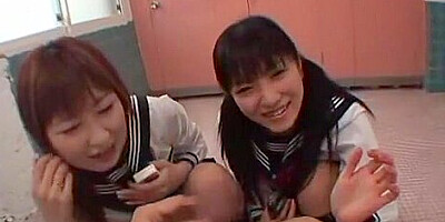 Horny Japanese chick Airi Nakashima, Hina Otsuka, Megu Shirosaki in Incredible Handjobs, teens 18+ JAV movie