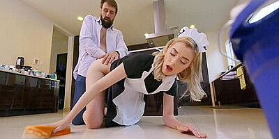 Steve Holmes And Anny Aurora - Maid Anny Uses Her Asshole And Cunt To Provide Extra