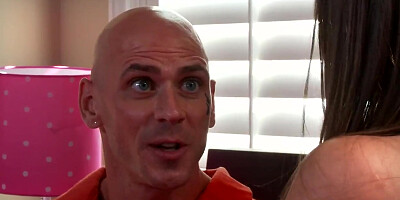 Johnny Sins releases his dong on Dani Daniels
