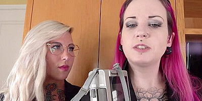 Female Detectives Probe An Alien Pussy Tattoo!