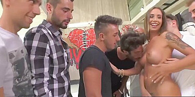 Malena And Her First Gangbang! An Authentic Slut