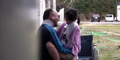 Japanese babe is a wild nurse when outdoors