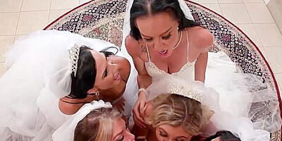 Five Slutty Brides Fucking Long-haired Dude - Vivianne De Silva, Texas Patti And Sandy Love