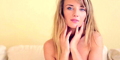 Charming girl uses fingers to satisfy pussy