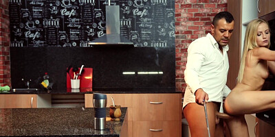 Antonio Ross & Sicilia are having 69 oral sex action in the kitchen