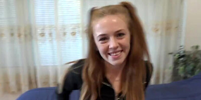 Cameraman humps Madi Collins' mouth on camera