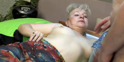 Mature blonde whore is sucking the BWC before missionary