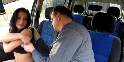 Blistering Teenager Hoe Banged in Car