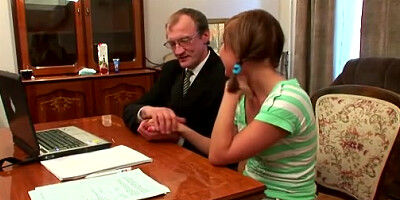 Tricky Old Teacher - Sexy schoolgirl rides her teacher's