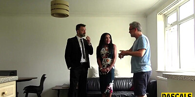 Mature submissive whore gets face-fucked and pounded