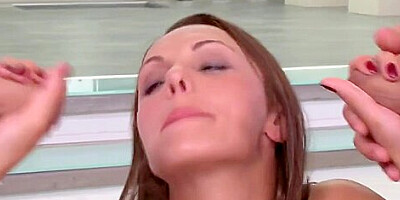 Two Cocks Loving Babe Fucked & Facialized With Dominica Phoenix, Elsa Jean And Lana Rhoades