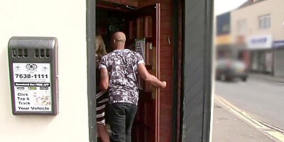Impatient Black Stud Fucks Blonde In Public Toilet