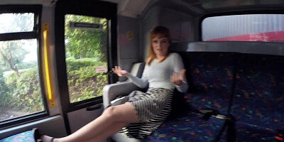 Hirsute redhead amateur teen 18+ banging in the bus