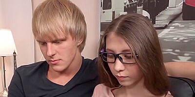 Doggystyle Drilling For A Horny Teen 18+ In Front Of Her Cuckold