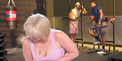 Kay Carter Cucks Her Husband At The Gym With Two Hot Black Studs