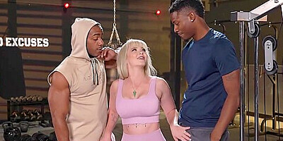 Kay Carter Cucks Her Husband At The Gym With Two Hot Black Studs