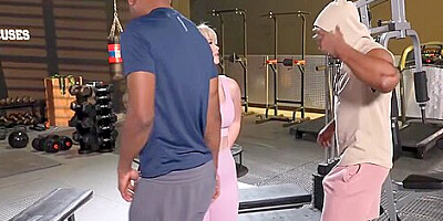 Kay Carter Cucks Her Husband At The Gym With Two Hot Black Studs