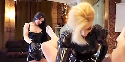 Slavena & Angelica Dominate These Two Guys In The Kitchen