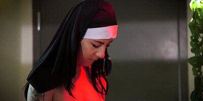 A Dark Nun Girl Is Haunted By A Female Vampire Lesbi