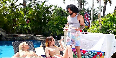 Mila Monet And Chanel Brooks - Share A Big Sausage To Celebrate The 4th Of July