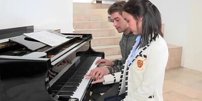 Hot Brunette teen Dillion Harper gets fucked hard by her piano teacher inside his house